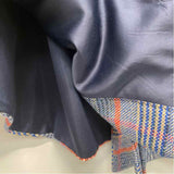 Andersen & Lauth Size One Fits All Women's Blue-Multi Plaid Poncho-Cape