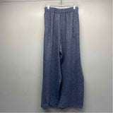 Eileen Fisher Size Xl-16 Women's Light Blue Tweed Wide Leg Pull On Pants