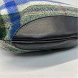 Jack Gomme Gray-Multi Fabric Plaid Tote Handbag