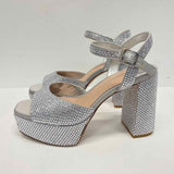 Antonio Melani Size 6.5 Women's Silver Rhinestone Platform Shoes