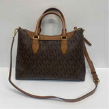 Michael Kors Brown Leather Signature Satchel Handbag