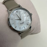 Kate Spade Solid Taupe Leather Watchband Round Watch