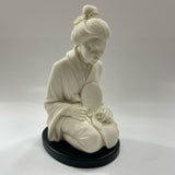 Made in Italy Vintage Cream Alabaster Geisha Sculpture by Arnoldo Giannelli