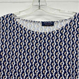 Saint James Size M Women's Blue-Multi Pattern 3/4 Sleeve Dress