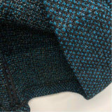 St. John Size 14-L Women's Black-Teal Tweed A Line Dress