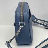 Kate Spade Blue Pebbled Leather Crossbody Handbag