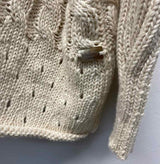 Shannon Passero Size M-S Women's Beige Solid Button Up Sweater