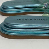 Tamara Mellon Stellaire Size 38-7.5 Women's Aqua Beaded Slide Sandals