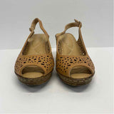 Patrizia by Spring Step Size 38-7.5 Women's Camel Cut Out Slingback Sandals