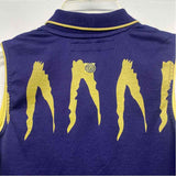 Jamie Sadock Size M Women's Navy-Yellow Pattern Zip Neck Sleeveless Top