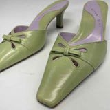 Gianni Bini Size 7 Women's Lime Solid Mules Shoes