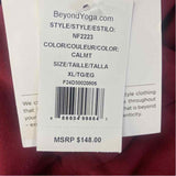 Beyond Yoga Women's Size Xl Burgundy Solid Drawstring Sweatshirt