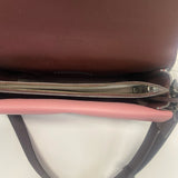 Coach Burgundy Colorblock Leather Crossbody Handbag