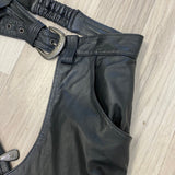 Harley Davidson Black Leather Solid Chaps Womens