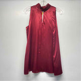Lafayette 148 Size M Women's Burgundy Solid Pullover Sleeveless Top