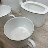 Lenox Kate Spade New York Chapel Hill White-Silver Tea Set Service for 11