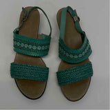 Munro Size 7 Women's Aqua Braided Slingback Sandals