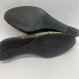 Icon Size 6.5 Women's Black-Multi Print Mule Shoes