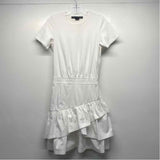 Veronica Beard Size XS Women's White Solid T-Shirt Dress