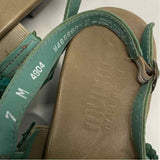 Munro Size 7 Women's Aqua Braided Slingback Sandals
