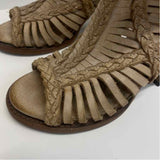 Freebird by Steven Size 6 Women's Beige Distressed Open Toe Shoes