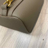 Oleada Mini Anchor Taupe Leather Pebbled Crossbody Handbag