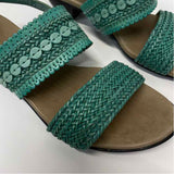 Munro Size 7 Women's Aqua Braided Slingback Sandals