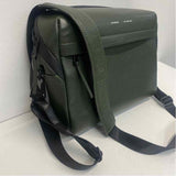 Grams28 City Pack 154 Green Leather Pebbled Crossbody Handbag