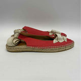 J.Crew Size 8 Women's Red Solid Ankle Tie Wrap Espadrille Flats