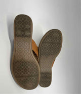 Rialto Comfort Size 8 Women's Brown Solid Camel Toe Sandals
