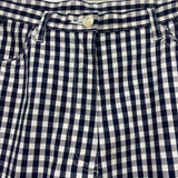 Lauren Ralph Lauren Size 4 Women's Navy-White Plaid Trouser Capri
