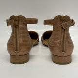 Comfortview Size 10.5 Women's Tan Animal Print Ankle Strap Flats