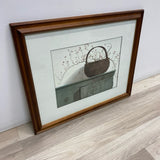 Brown Wood Framed Art Print "Wild Rose Berries by Pauline Eble Campanelli