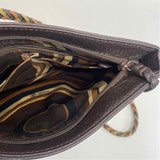 Brighton Brown Leather Pebbled Crossbody Handbag