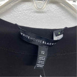 White House Black Market Size 12 Women's Black-Multi Floral Faux Wrap Dress