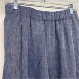 Eileen Fisher Size Xl-16 Women's Light Blue Tweed Wide Leg Pull On Pants