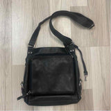 Fossil Black Leather Solid Crossbody Handbag