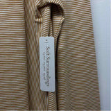 Soft Surroundings Size Xl Women's Brown-White Stripe Crew Neck Long Sleeve Top