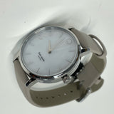 Kate Spade Solid Taupe Leather Watchband Round Watch