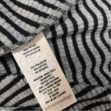 Soft Surroundings Size L Women's Gray-Black Stripe Maxi Dress