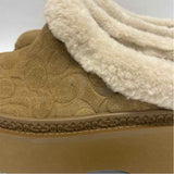Coach Size 7 Women's Brown Signature Shearling Shoes