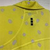 Jamie Sadock Size M Women's Yellow-Green Polka Dot Short Sleeve Activewear Top