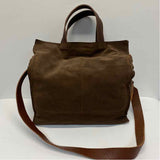 Elke Brown Suede Solid Tote Handbag