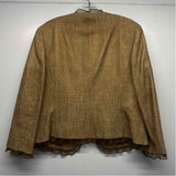 Dana Buchman Women's Size 8-M Tan Tweed Single Button Jacket