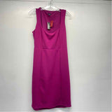 Express Size L Women's Solid Fuschia Empire Waist Sleeveless Sheath Dress