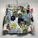 T by Talbots Size XS Women's Green-Multi Floral Pull On Skort