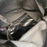Jack Gomme Black Fabric Solid Tote Handbag