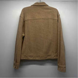 Velvet by Graham Spencer Women's Size Xl Tan Solid Button Up Jacket