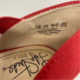 Life Stride Size 7.5 Women's Red Solid Strappy Heels