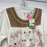 Akemi + Kin - Anthropologie Size S Women's White-Multicolor Long Sleeve Top